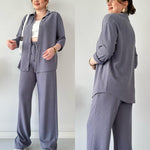 Two Piece Suit Button Co-Ord Casual Set