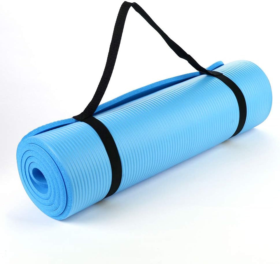 Fitness NBR Yoga Mat 🧘‍♀️💪 Size: 183 x 61 x 1 CM – Perfect for full-body workouts📏 🛑 Non-Slip Surface