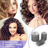 🎀 12pcs/Set Hair Roller Set 🎀 💁‍♀️ 12pcs Plastic Self-Grip Curlers (3 Sizes) + 12pcs Metal Clips ✨