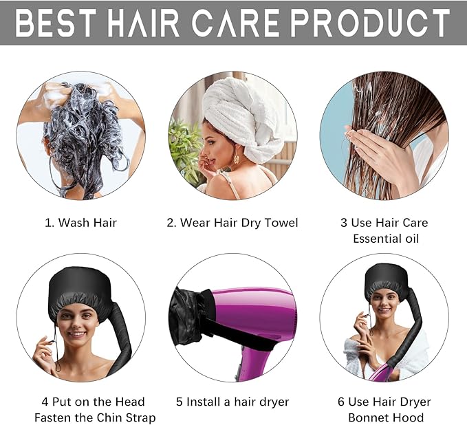🧢✨ Drying Hat Quick Dry Cap Hair Dryer Heating Cap 💇‍♀️ Hairdressing Tools & Styling Accessories for Curly Hair Care 🧢✨
