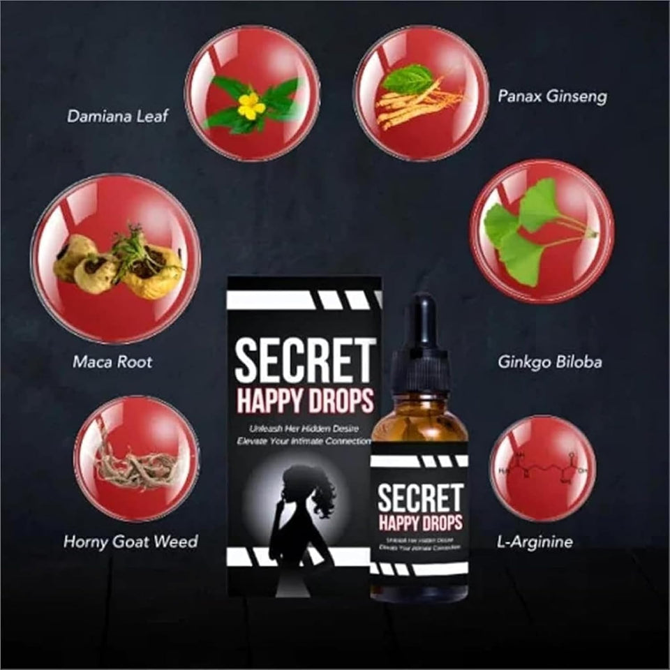 🌸 Secret Happy Drops for Women – Intimate Oral Drops | Increases Sensual Energy & Promotes Relaxation