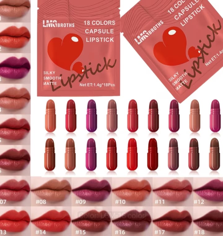 💋 LipPop™ 18-Color Mini Capsule Lipstick