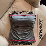 🌟 Stylish Waist Pleated Corset Top 🌟💖 Soft Support with Fixed Chest Pads – No need for a bra