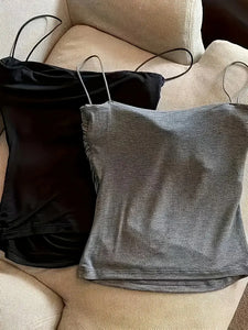 🌟 Stylish Waist Pleated Corset Top 🌟💖 Soft Support with Fixed Chest Pads – No need for a bra