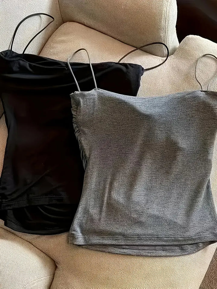 🌟 Stylish Waist Pleated Corset Top 🌟💖 Soft Support with Fixed Chest Pads – No need for a bra