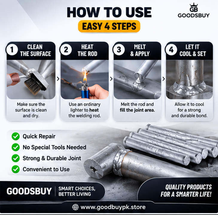 🔥 Premium Low Temperature Aluminum Welding Rods – Strong & Durable Metal Repair Rods