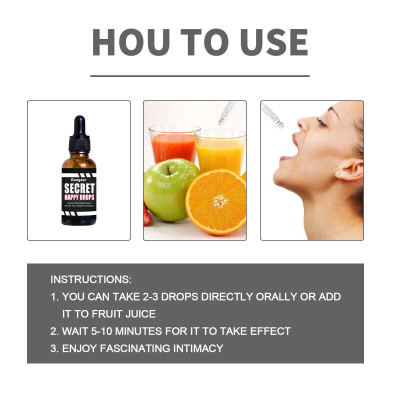 🌸 Secret Happy Drops for Women – Intimate Oral Drops | Increases Sensual Energy & Promotes Relaxation